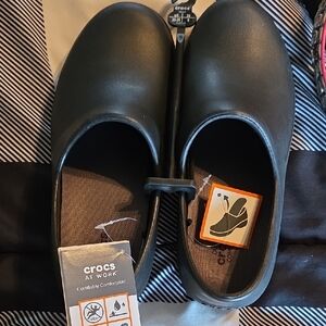 #11 CROCS Dual Comfort Black Clogs NWT SZ 8W.